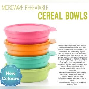 NEW Tupperware Reheatable Cereal Bowls (set of 4)